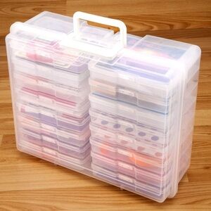 Clear 16 Case Photo & Craft Organizer Storage Keeper by Simply Tidy